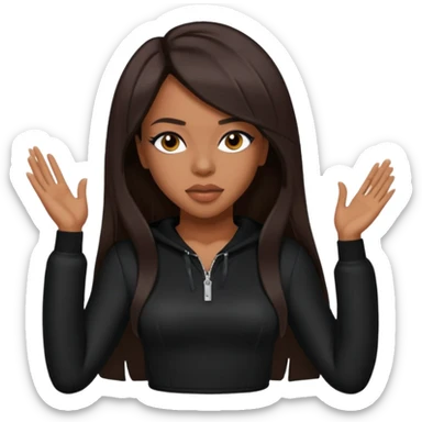 Aaliyah R&B Singer with dark brown hair sticker