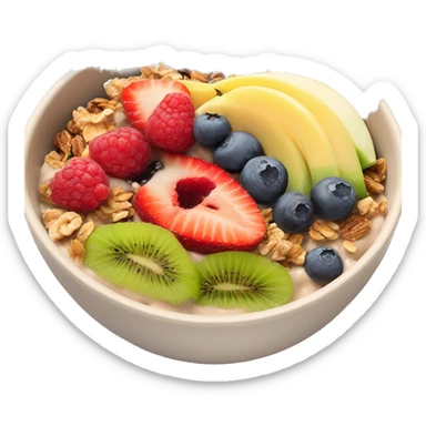 A smoothiebowl with fruit and granola sticker