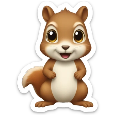 Squirrel wearing a yamaka sticker