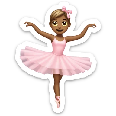 ballerina twirling a ribbon sticker