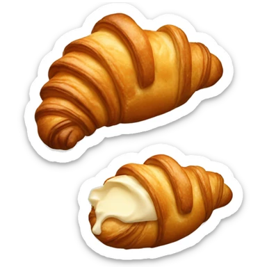 Croissant with nutela  sticker