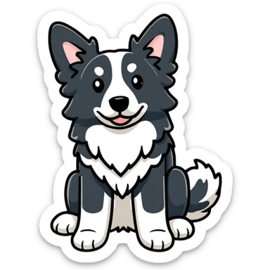 Merle border collie dog sticker