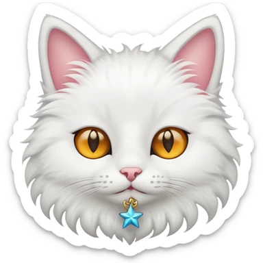 Gato com estrela nos olho  sticker