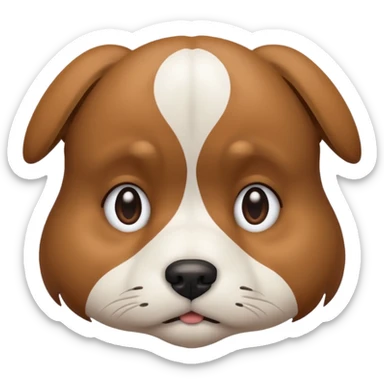 dog showing Sadness - feeling of sorrow or unhappiness sticker