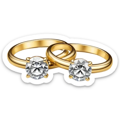 two ndian engagements rings next to each other sticker