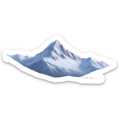Mountains with snow overlooking lake sticker