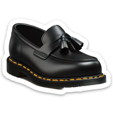 doc marten loafer black with tassel sticker