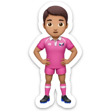 Rugby Fashion pink sticker