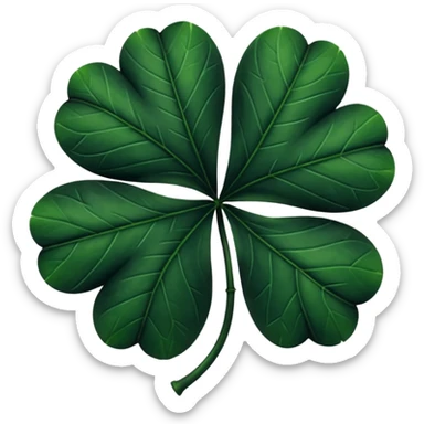 Trébol negro de cinco hojas  sticker