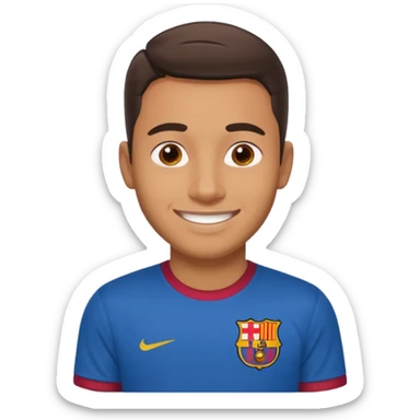 araujo в футболке барселоны sticker