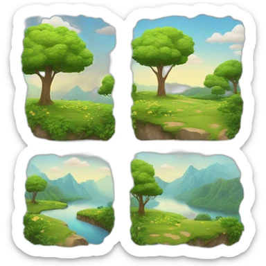 FELICIDAD CON PAISAJE sticker