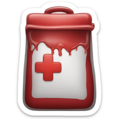 Blood medical bag sticker