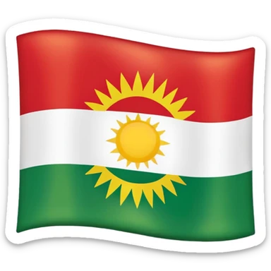 Kurdish flag sticker