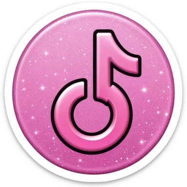 glitter pink logo TikTok sticker