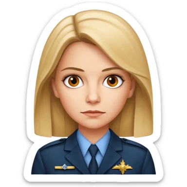 A CIA officer, looking like Carrie Mathison from the "Homeland" TV series. sticker