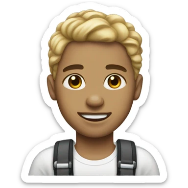 Light skin wearing braces sticker