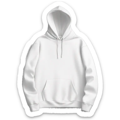 Plain White color pullover hoodie no person sticker