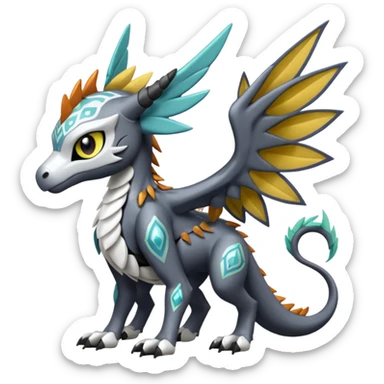 Meloetta-MLP-Wargreymon-Dutch-Angel-Dragon-Silvally-Kyurem-Trico-Pokémon-Digimon-Fakémon-fusion-hybrid-creature sticker