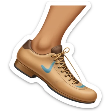 a shoe with a foot inside, stepping and showing a clear shoe print below. and leg with motion line







 sticker