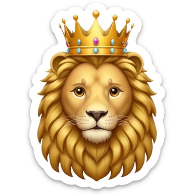 lion with a crown sticker