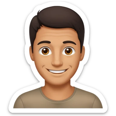 Hombre moreno saludando  sticker