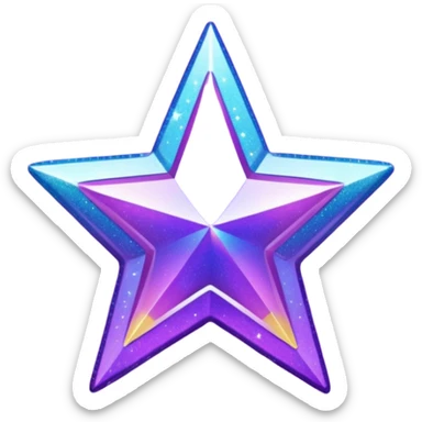 Purple Star with decoration inspired dua lipa sticker