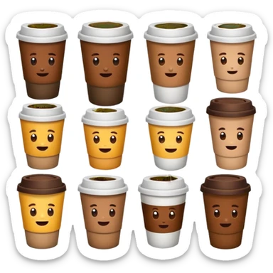 Emojis aesthetic para jovenes amantes del café sticker