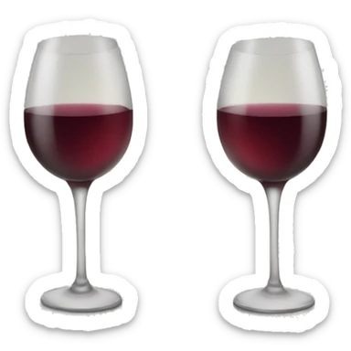 Wine glasses clinking sticker