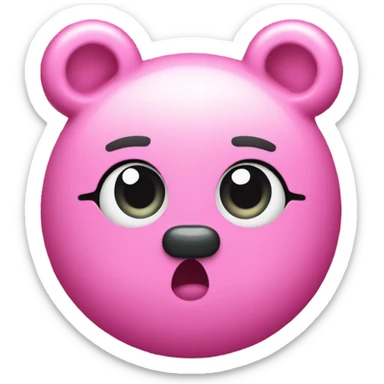 Pink sparkly fat beat with crystals and glitter  sticker