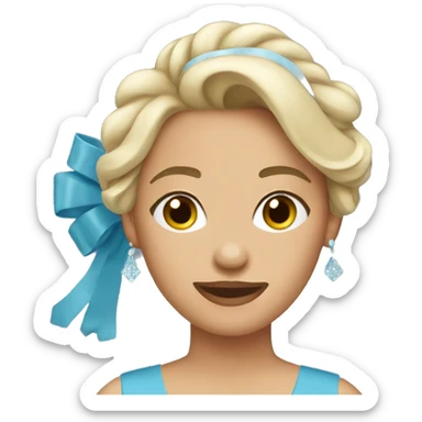 Bridesmaid wearing blue dress sticker