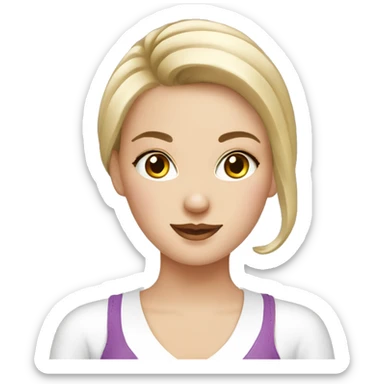 Russian girl manicurist sticker