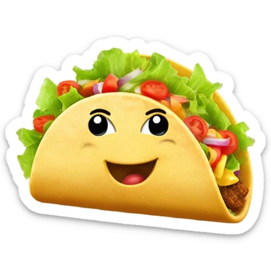 happy taco cheerinh sticker