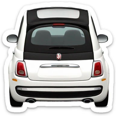 White fiat 500 sticker