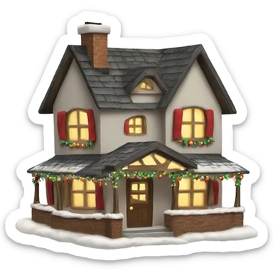 Christmas house sticker