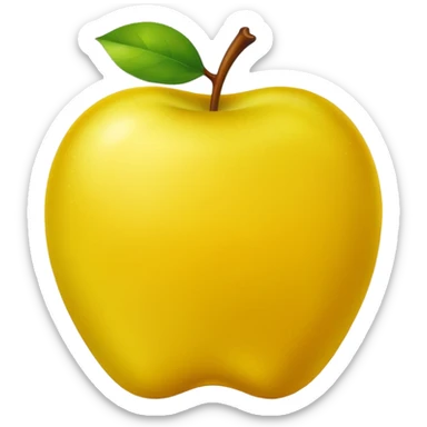 yellow apple golden delicious  sticker