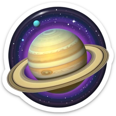Saturn planet  image in professional look sticker