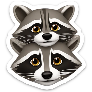 TWO RACCOONS sticker