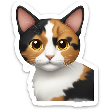 Calico cat sticker
