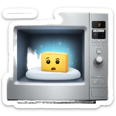 Microwave with soap dispenser inside sticker