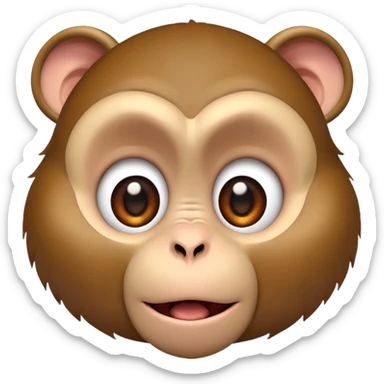Monkey shock sticker