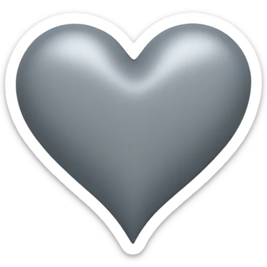 Grey heart sticker