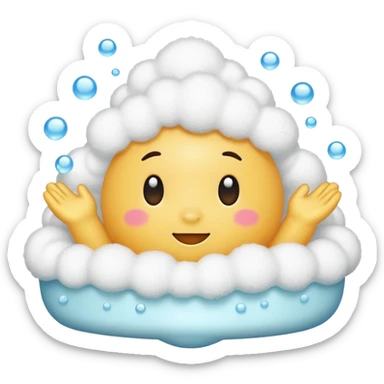 bath foam sticker