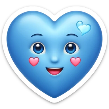 Aesthetic blue emoji cute sticker