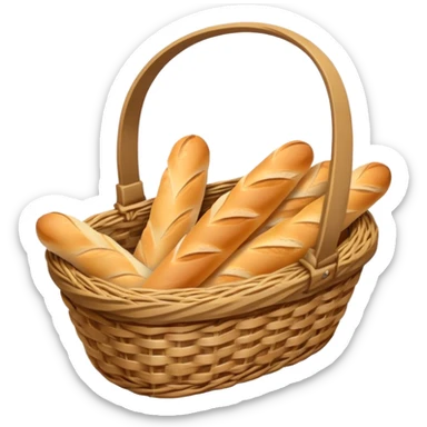 Basket of baguettes sticker