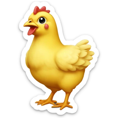 A baby chicken yellow  sticker