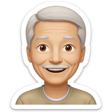 make a character looks like 67 smiling with eyes and mouth sticker