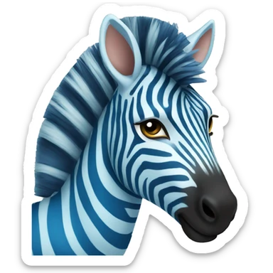 blue zebra sticker