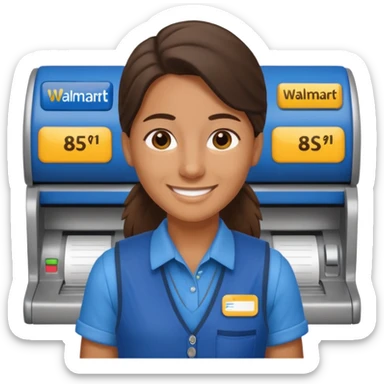Walmart cashier sticker