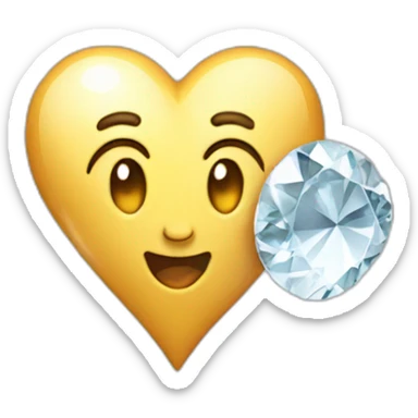 coeur en diamant sticker