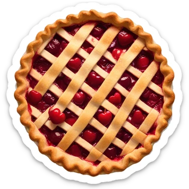 Heart Cherry pie  sticker